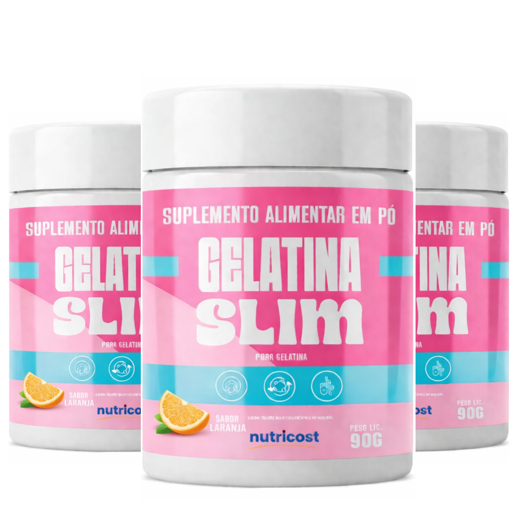 Gelatina Slim Sabor Laranja Em Pó 90g Suplemento Diário