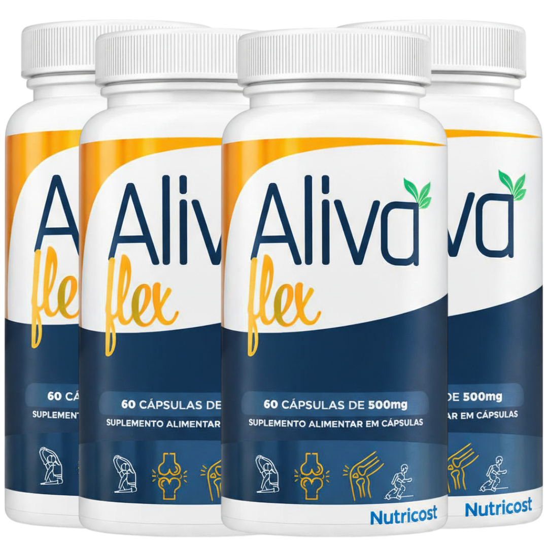 Aliva Flex 60 Caps Articulações E Ossos Suplemento uso Diário