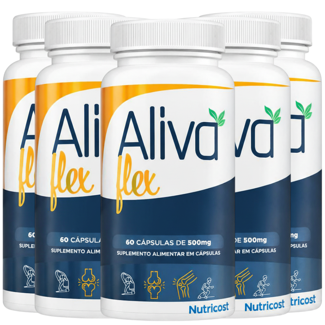 Aliva Flex 60 Caps Articulações E Ossos Suplemento uso Diário