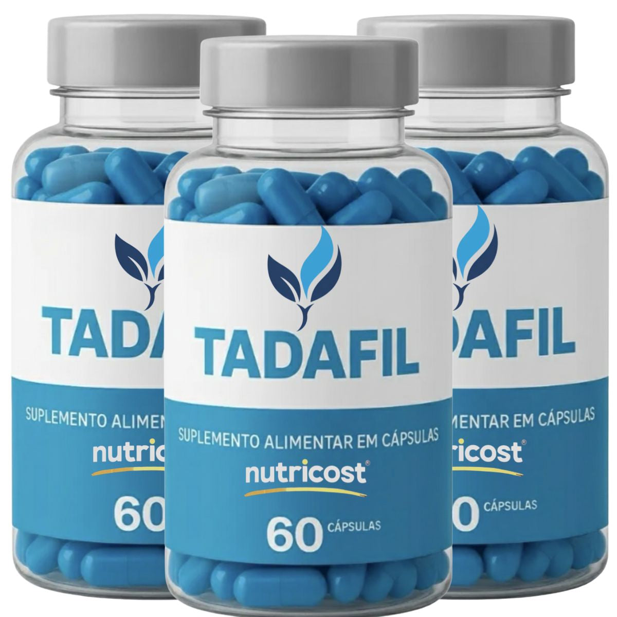 Tadafil 60 Cápsulas Suplemento Masculino Uso Diário Original Do Anúncio Sem Sabor
