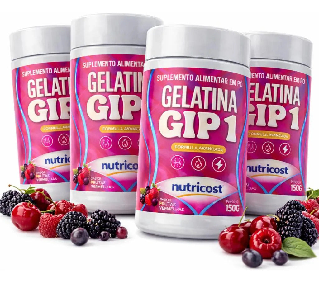 Gelatina Gip 1 Nutricost 150g Frutas Vermelhas