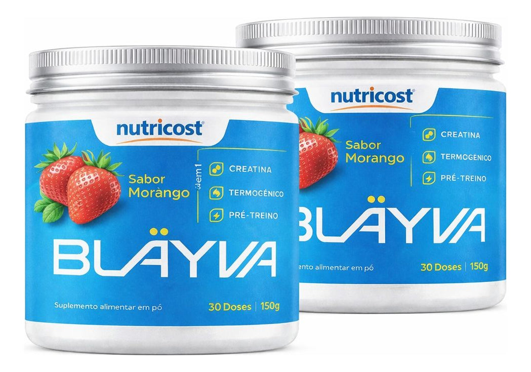 Blayva 150g Silicone Natural E Termogênico Sabores Morango