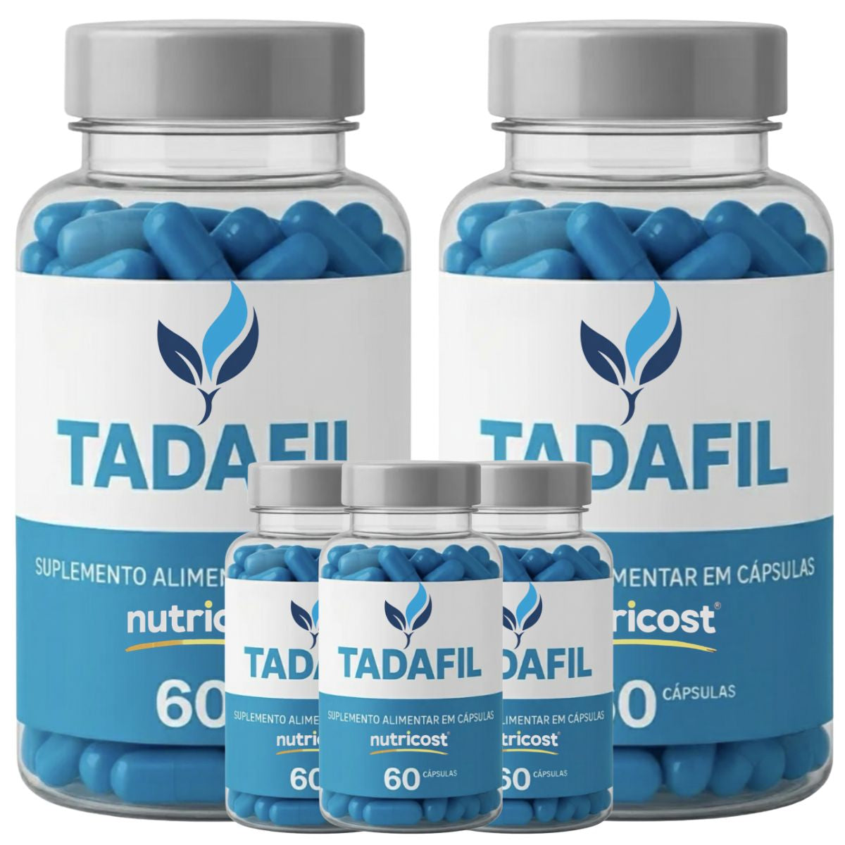 Tadafil 60 Cápsulas Suplemento Masculino Uso Diário Original Do Anúncio Sem Sabor