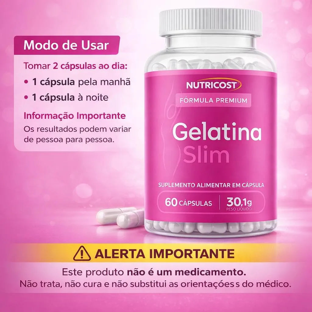 Gelatina Slim 60 Caps Fórmula Avançada