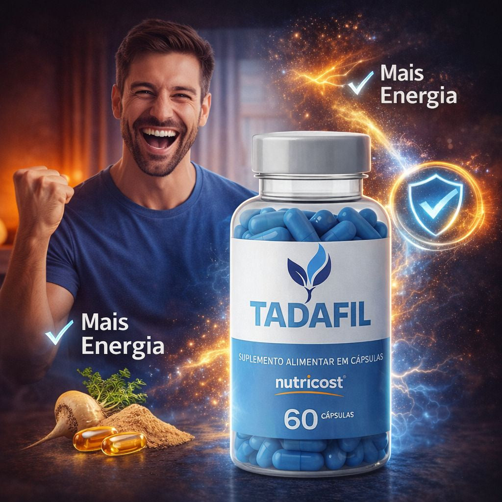 Tadafil 60 Cápsulas Suplemento Masculino Uso Diário Original Do Anúncio Sem Sabor