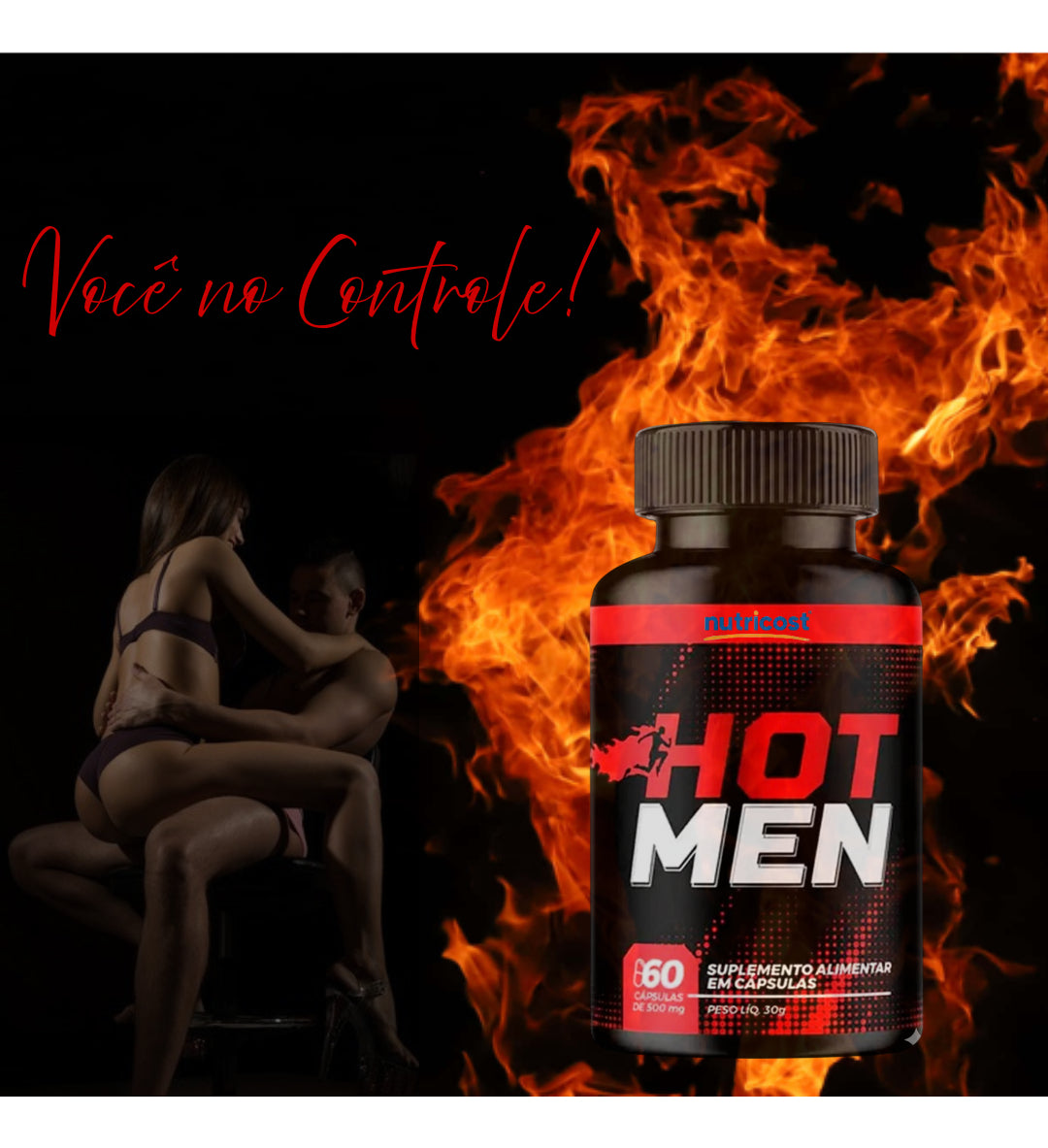 Hot Men 60 Caps Formula Avançada Para Homens uso Diário