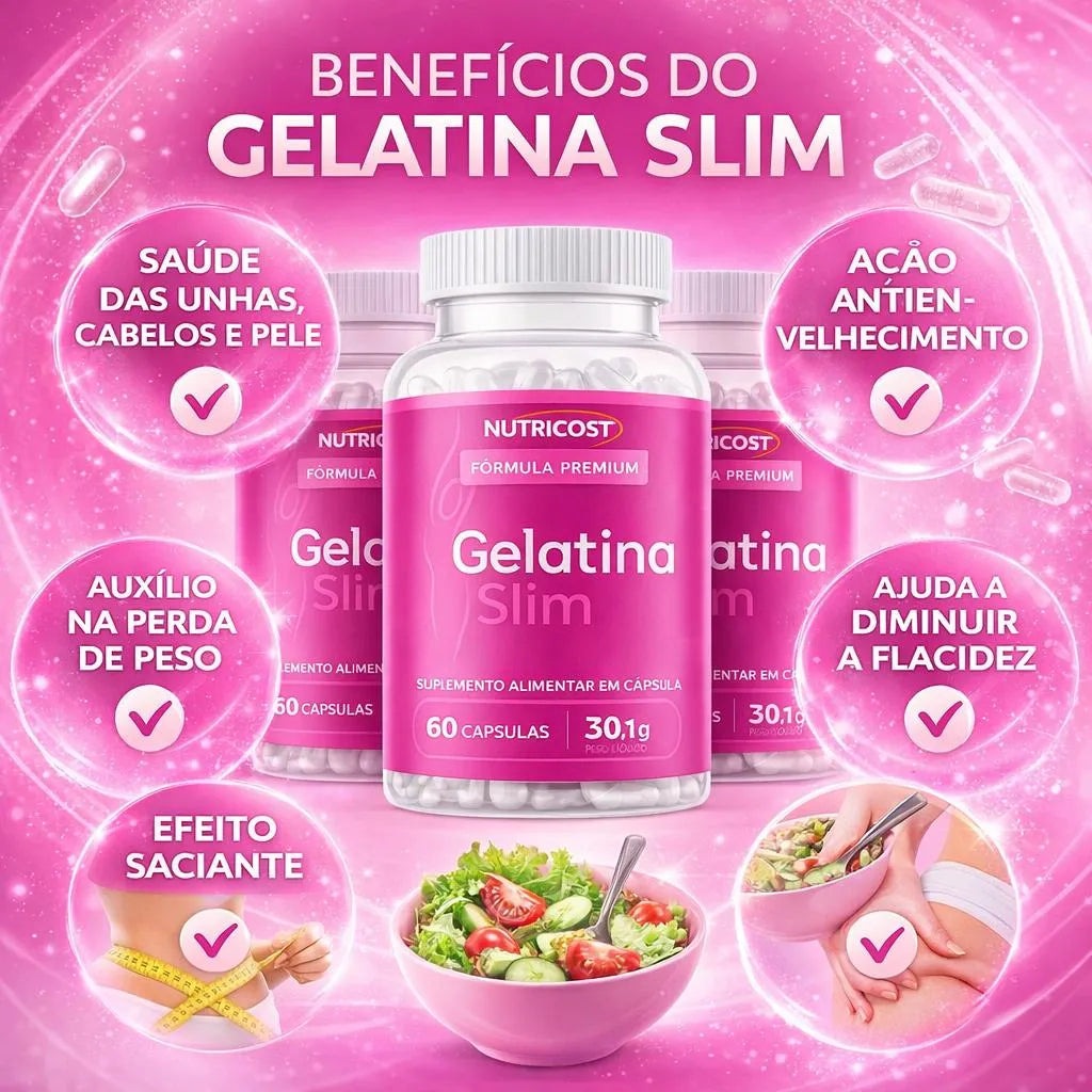 Gelatina Slim 60 Caps Fórmula Avançada