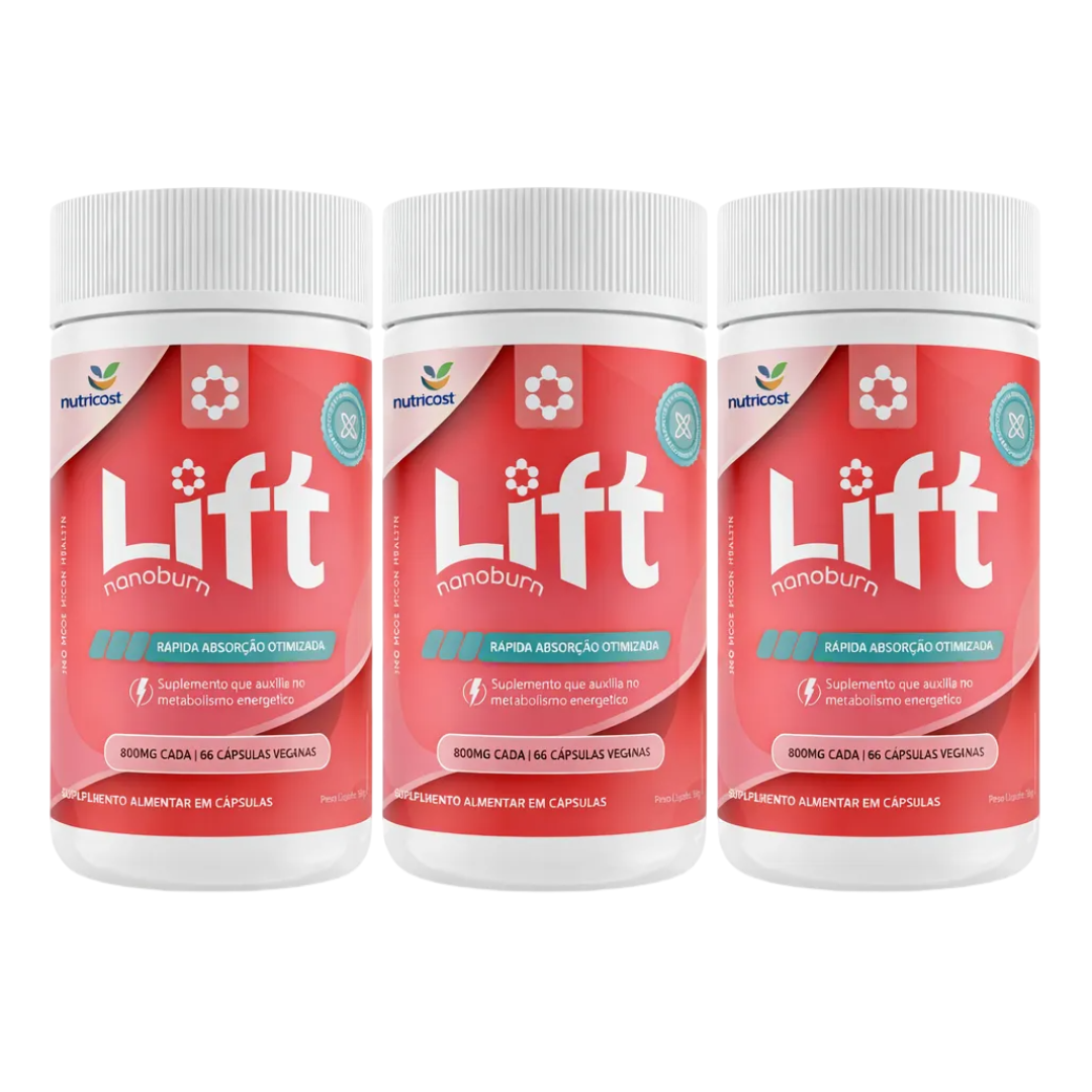 Lift Nanoburn 60 Cápsulas Suplemento Alimentar Desincha E Acelera Metabolismo
