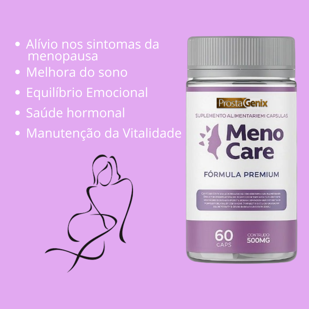 Meno Care Premium 60 Cáps - Saúde Da Mulher Na Menopausa