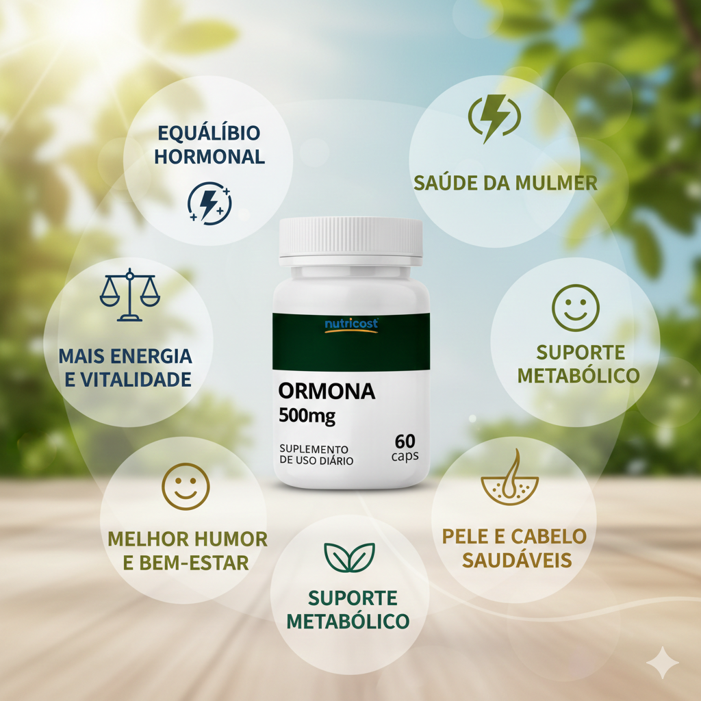 Ormona 60 Caps 500mg Saúde Feminina E Bem Estar
